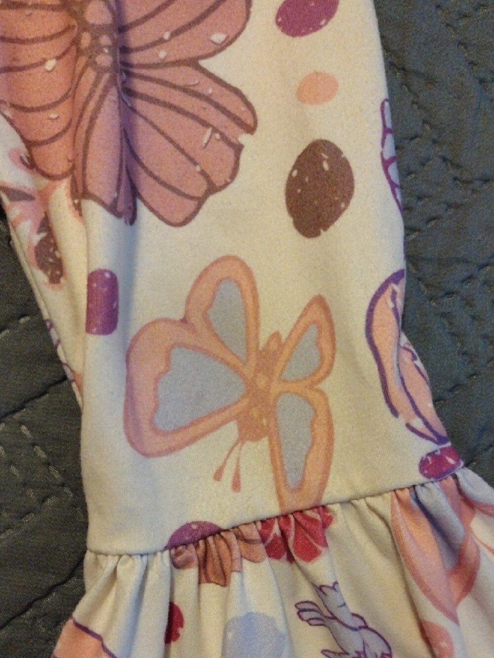 Girls Winnie The Pooh (Piglet) Floral Character Matching Set With Bell Bottoms - Picture 7 of 13